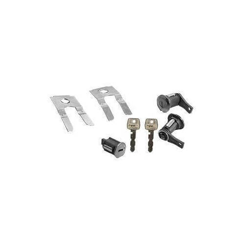 Scott Drake Classic Ignition and Door Lock Keys, Lock Cylinders, Two Keys, For Ford, Kit