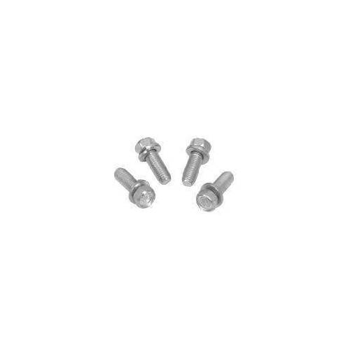 Scott Drake Classic Clutch Fan Bolts, Hex Head, 3/8-24 in. Thread, Steel, Natural, 0.750 in. Underhead Length, For Ford, Set of 4