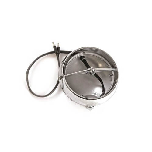 Scott Drake Classic Fog Lamp Housing Assembly, Round, 12 V, Steel, Chrome, Wiring Harness, For Ford, Each