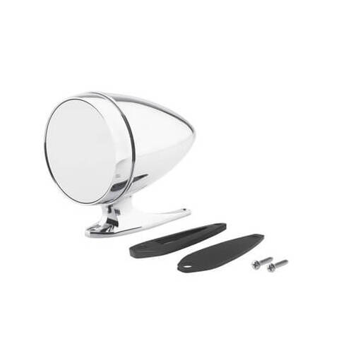 Scott Drake Classic Mirror, Chrome, Bullet, Oval, Manual, For Ford, Each