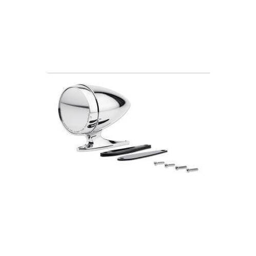 Scott Drake Classic Mirror, Chrome, Bullet, Oval, Manual, Convex, For Ford, Each