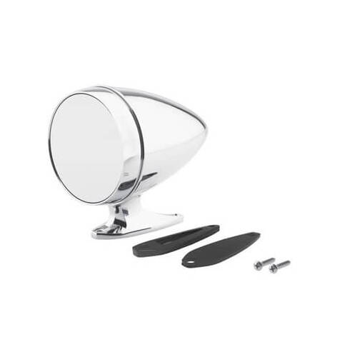 Scott Drake Classic Mirror, Chrome, Bullet, Oval, Manual, For Ford, Each