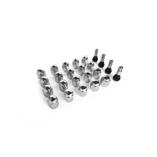 Scott Drake Classic Lug Nuts, Chrome, Steel, 1/2-20 Thread, Set of 20