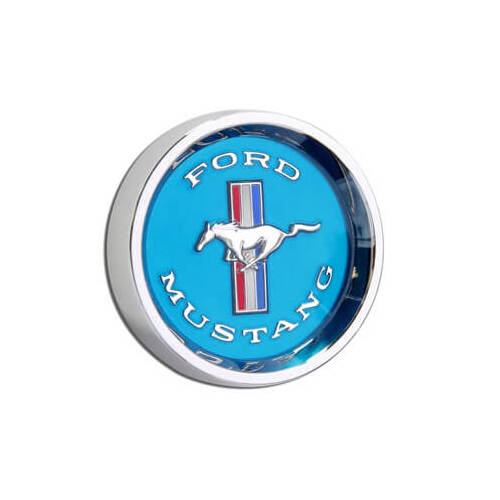 Scott Drake Classic Hubcap, Rallye, Screw-on, Steel, Chrome, Horse Logo, For Ford, Each