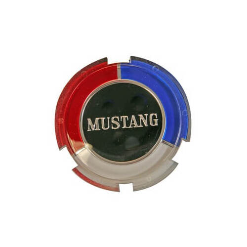 Scott Drake Classic Center Cap Emblem, Push-on, Plastic, Mustang Logo, For Ford, Each
