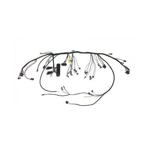 Scott Drake Classic Body Wiring Harness, 1965 Under-Dash Harness W/Premium Fuse Box & Relays 3-Spd Heater & Warning Lamps, Kit