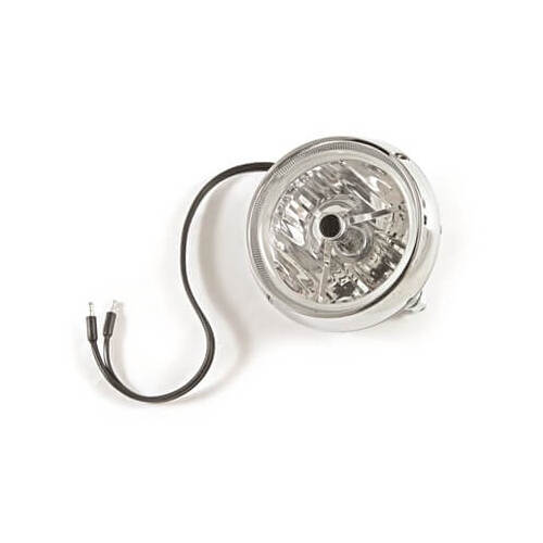 Scott Drake Classic Fog Lamp, Custom Tri-Bar, Round, 12 V, Clear Lens, Chrome Housing, For Ford, Each