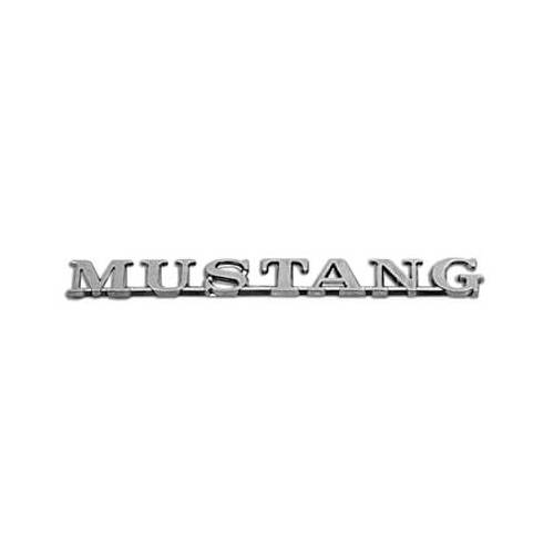 Scott Drake Classic Emblem, Fender, Chrome, Early Style Mustang Script Logo, For Ford, Each