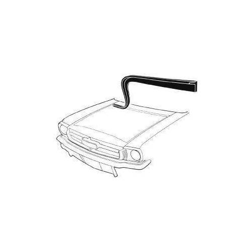 Scott Drake Classic Weatherstrip Seal, Replacement, Cowl To Hood Location, For Ford, Each
