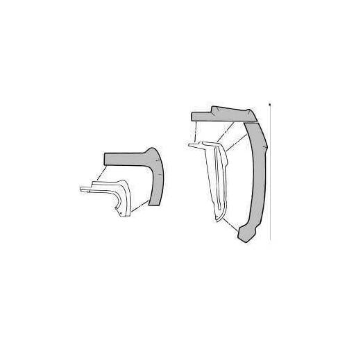 Scott Drake Classic Fender Splash Shield, Front, Rubber, Black, For Ford, Kit