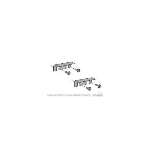 Scott Drake Classic Weatherstrip Seal Fasteners, Hood Seal Retainer Clips, Black, For Ford, Pair