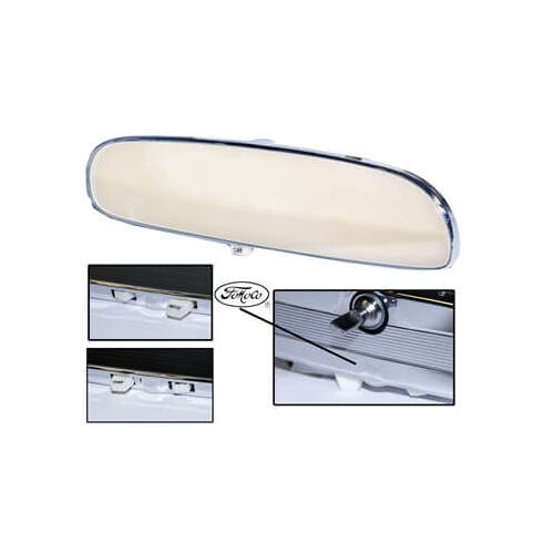 Scott Drake Classic Interior Rear View Mirror, 1964-65 Mustang Day/Night Mirror With Fomoco Logo, Each