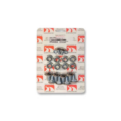 Scott Drake Classic Bumper Bolts, Steel, Natural, For Ford, 20-Piece, Kit
