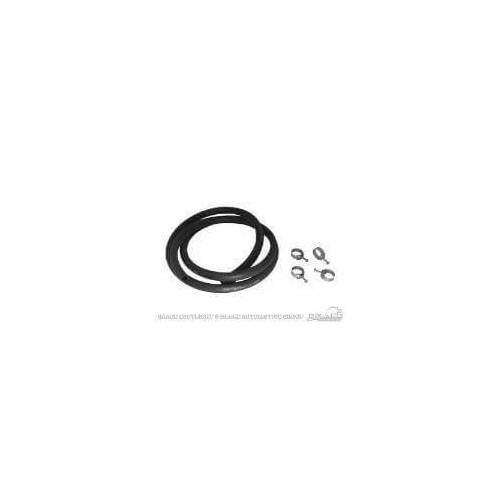 Scott Drake Classic Heater Hose, Rubber, Black, Clamps, For Ford, Kit