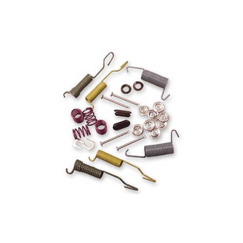 Scott Drake Classic Brake Hardware Kits, Springs, Pins, Retainers, Washers, Caps, Front or Rear, Fits 10.00 in. Drums with 2.00 in. Wide Shoes, For Fo
