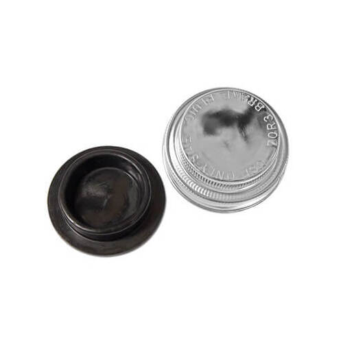Scott Drake Classic Brake Master Cylinder Cap, Screw On, Steel, Chrome, For Ford, For Mercury, Each