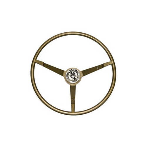 Scott Drake Classic Steering Wheel, 3-Spoke, Plastic, 1965 For Ford Mustang, Ivy Gold, Each