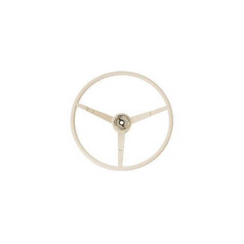 Scott Drake Classic Steering Wheel, 3-Spoke, Plastic, 1965-1966 For Ford Mustang, White, Each