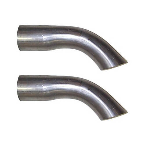 Scott Drake Classic Exhaust Tip, Turn Down, Round, Steel, Chrome, 2.000 in. Inlet, Each
