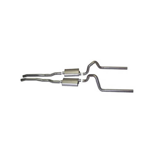 Scott Drake Classic Exhaust System, Mid-Section Back, Steel, Aluminized, For Ford, V8, Kit