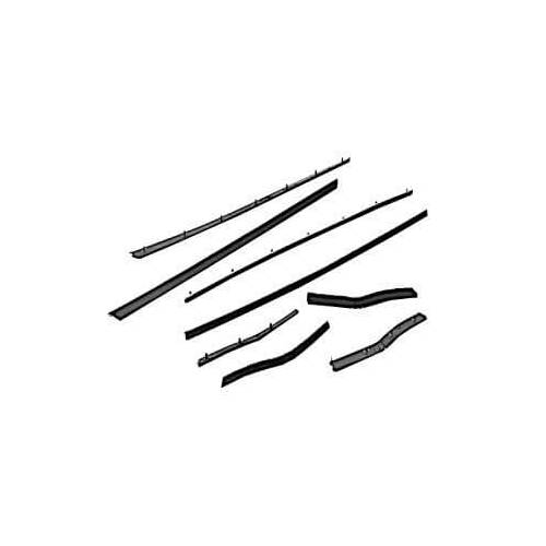 Scott Drake Classic Door Window Belt Weatherstrip Kit, 1965-1966 Ford Mustang, Fastback, Set of 8