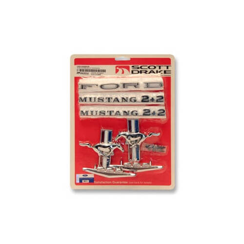 Scott Drake Classic Emblem, Fastback, V8, 1965-1966 For Ford Mustang, Fastback, V8, Set