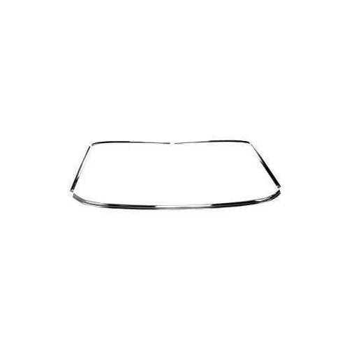 Scott Drake Classic Windshield Molding, Stainless Steel, Polished, 1967-1968 For Ford Mustang, Top LH, Each