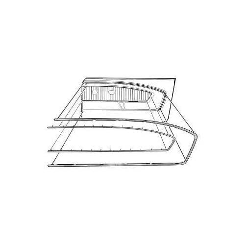 Scott Drake Classic Door Panel Trim Set, 1965-1966 Ford Mustang Door Trim, Stainless Steel, Set of 4