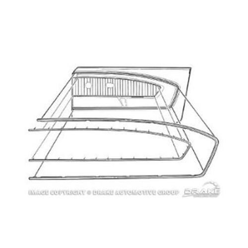 Scott Drake Classic Door Panel Trim, Driver Side, Stainless Steel, Polished, For Ford, Set