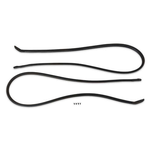 Scott Drake Classic Door Seal, 1964-1966 Ford Mustang Door Weatherstrip, Rubber, Black, Set of 2