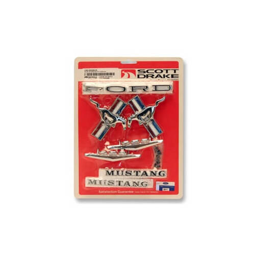 Scott Drake Classic Emblem, 65-66 Coupe And Convertible Emblem, 8 Cyl, Kit