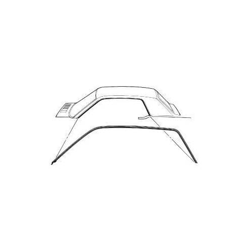 Scott Drake Classic Roof Side Rail Gasket, 1964-1966 Ford Mustang, Set of 2