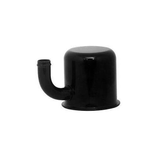 Scott Drake Classic Valve Cover Oil Cap, Round, Push-in, Steel, Black, Elbow Vent Tube, For Ford, Each