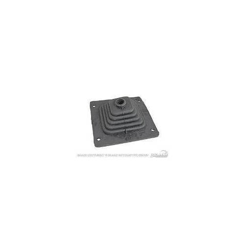 Scott Drake Classic Shifter Boot, Square Base, Rubber, Black, Floor, Manual, For Ford, Each
