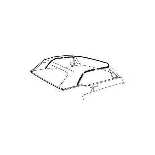 Scott Drake Classic Weatherstrip Seal, Replacement, Convertible Top Location, For Ford, Kit