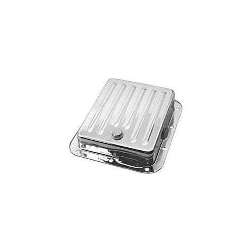 Scott Drake Classic Transmission Pan, Steel, Chrome, Stock Style, Case Fill, For Ford, C-4, Each