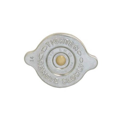 Scott Drake Classic Radiator Cap, Round, Zinc, Natural, SMCO Logo, Concours Correct Cap, For Ford, 170, 200, 260, 289, Each