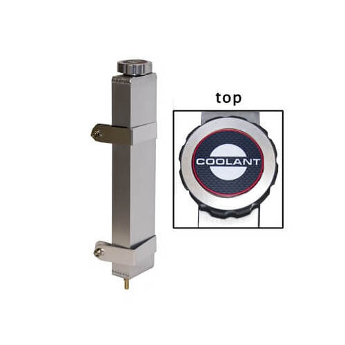 Scott Drake Classic Overflow Tank, 1 Qt, Aluminum, Natural, Mounting Brackets, Each