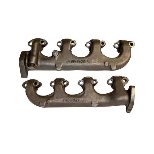 Scott Drake Classic Exhaust Manifolds, Cast Iron, Natural, For Ford, 260, 289, 302, Pair