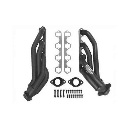 Scott Drake Classic Exhaust Header, Steel, Black, 1964-1970 For Ford Mustang 260, 289, 302 Shorty Headers 1-5/8 in. Black High Temp Painted, Each
