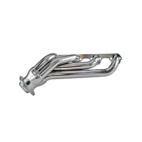 Scott Drake Classic Headers, Shorty, Steel, Nickel Plated, 1 5/8 in. Primary Tube Diameter, For Ford, 260, 289, 302, Pair