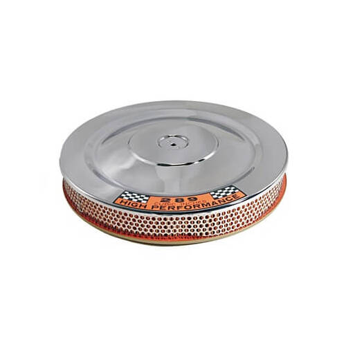 Scott Drake Classic Air Cleaner, Round, Chrome Steel Top, 289 High Performance Top Design, For Ford, 289, Kit