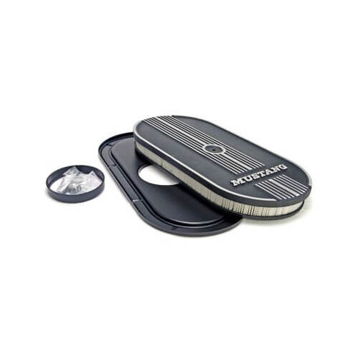 Scott Drake Classic Air Cleaner Assembly, Black, Mustang logo, Each