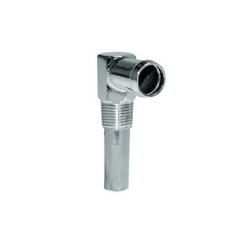Scott Drake Classic Fitting, Heater Hose Elbow, 90 degree, Steel, Chrome, 3/8 in. NPT Male Threads, 5/8 in. Nipple, Each