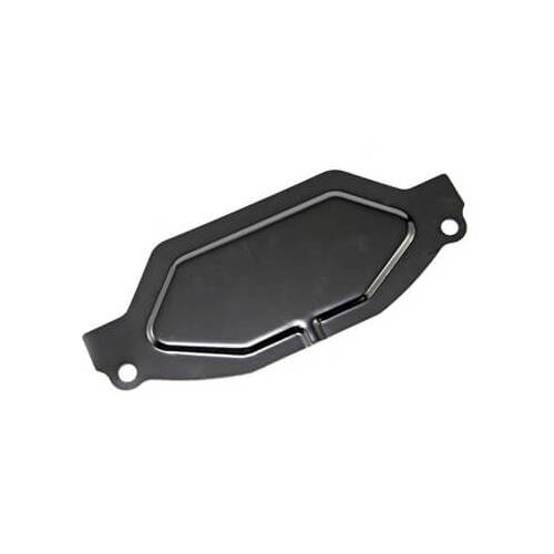 Scott Drake Classic Automatic Transmission Inspection Plate, Steel, Black, 1966-1970 For Ford, C-6, Each