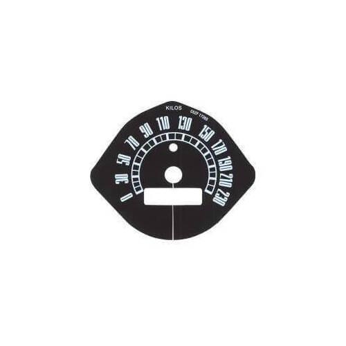 Scott Drake Classic Gauge Face Overlay, Speedometer Overlay 140 Mph To 230 Km, 1965-1966 For Ford Mustang, Each