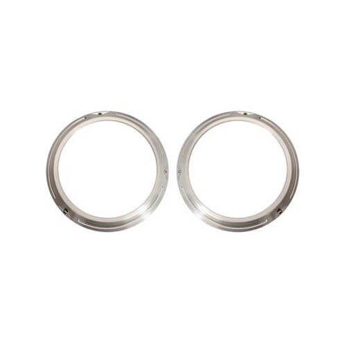 Scott Drake Classic Headlight Trim Ring, Headlight Doors, Billet, 1966-1977 For Ford Bronco, Each
