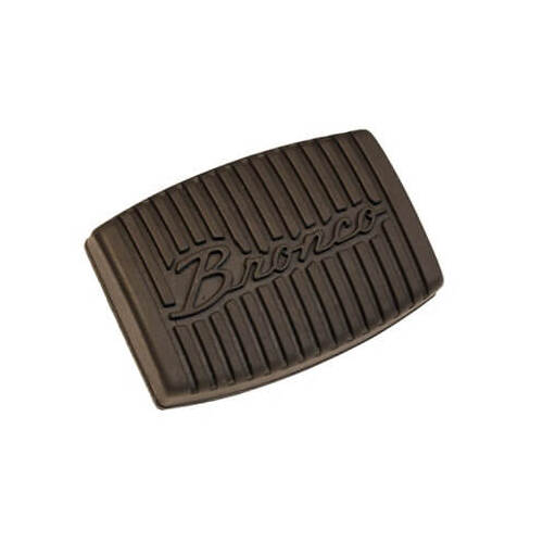 Scott Drake Classic Pedal Pads, 66-79 Bronco Script Clutch & Brake Pad, Each