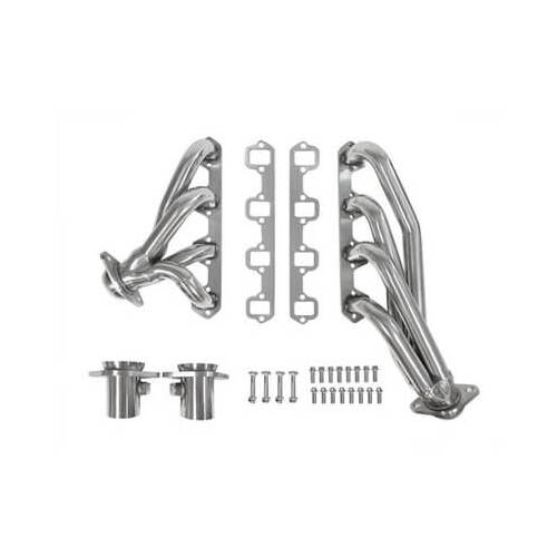 Scott Drake Classic Exhaust Header, Shorty Headers, Stainless Steel, 1966-77 Bronco Stainless Steel Shorty Headers, Each
