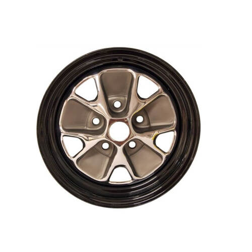 Scott Drake Classic 14X5 Styled Steel Rim-Black